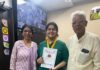 Dr.Ramjilal’s Grand daughter Samridhi Singh was awarded certificate of excellence